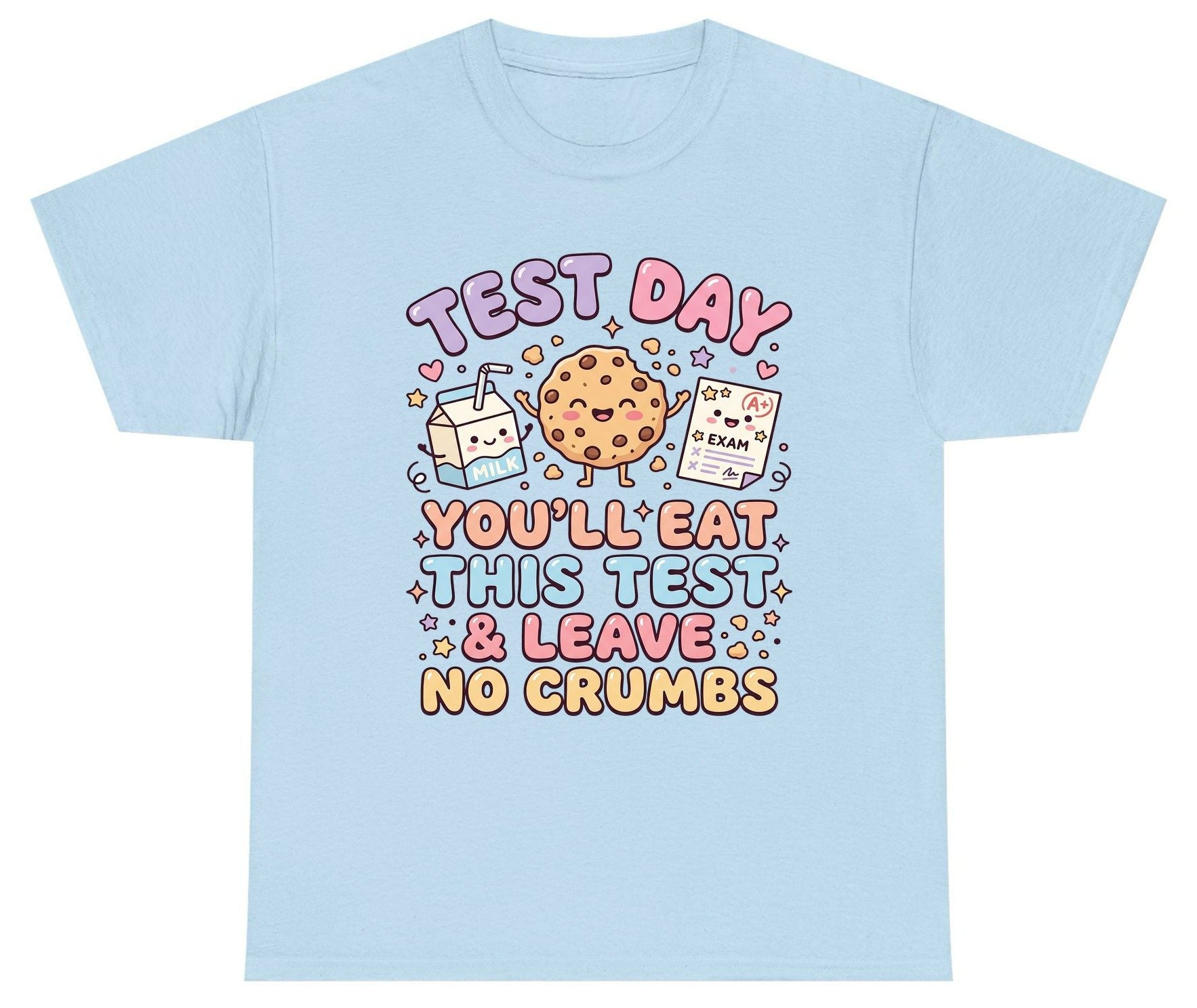 Test Day You'll Eat This Test & Leave No Crumbs Youth T-Shirt - product mockup - Light Blue
