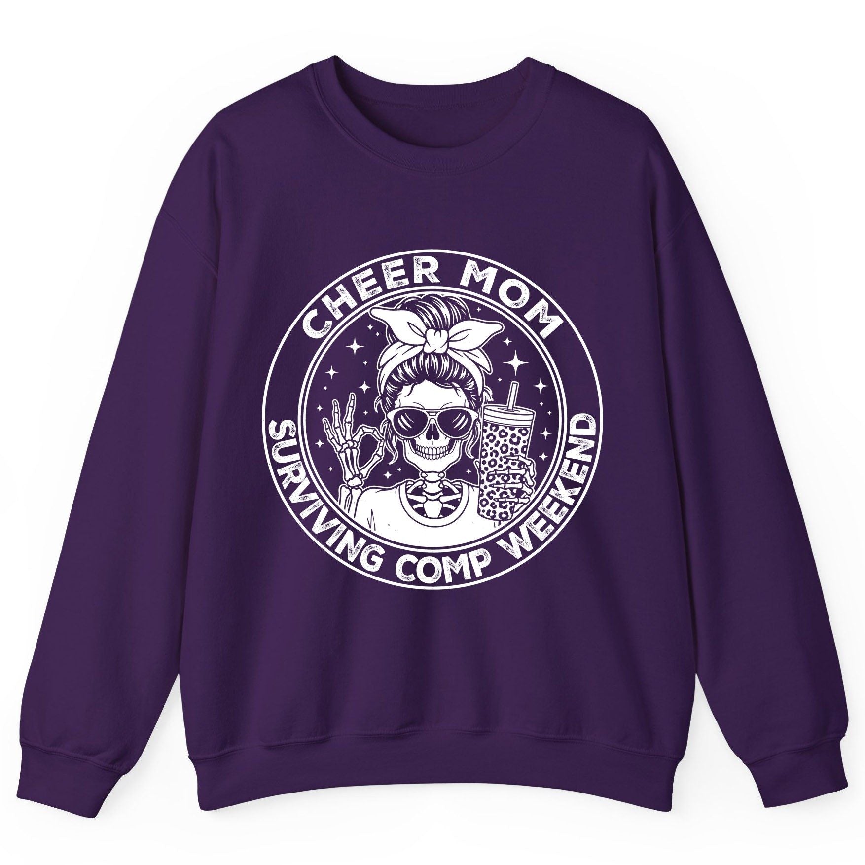 Cheer Mom Surviving Comp Weekend cheer mom Sweatshirt Purple product mockup