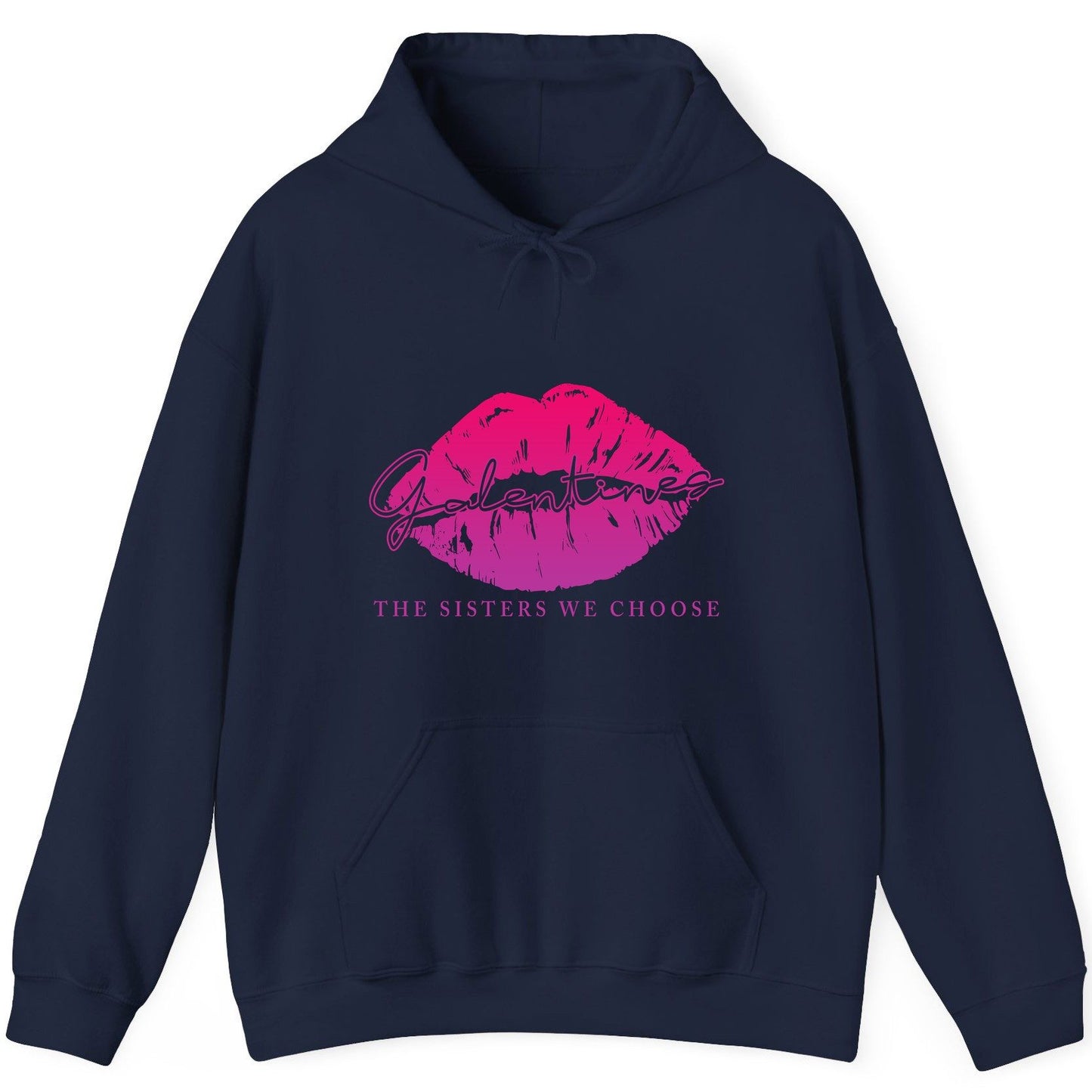 Galentines the Sisters We Choose galentine's day Hoodie Navy product mockup