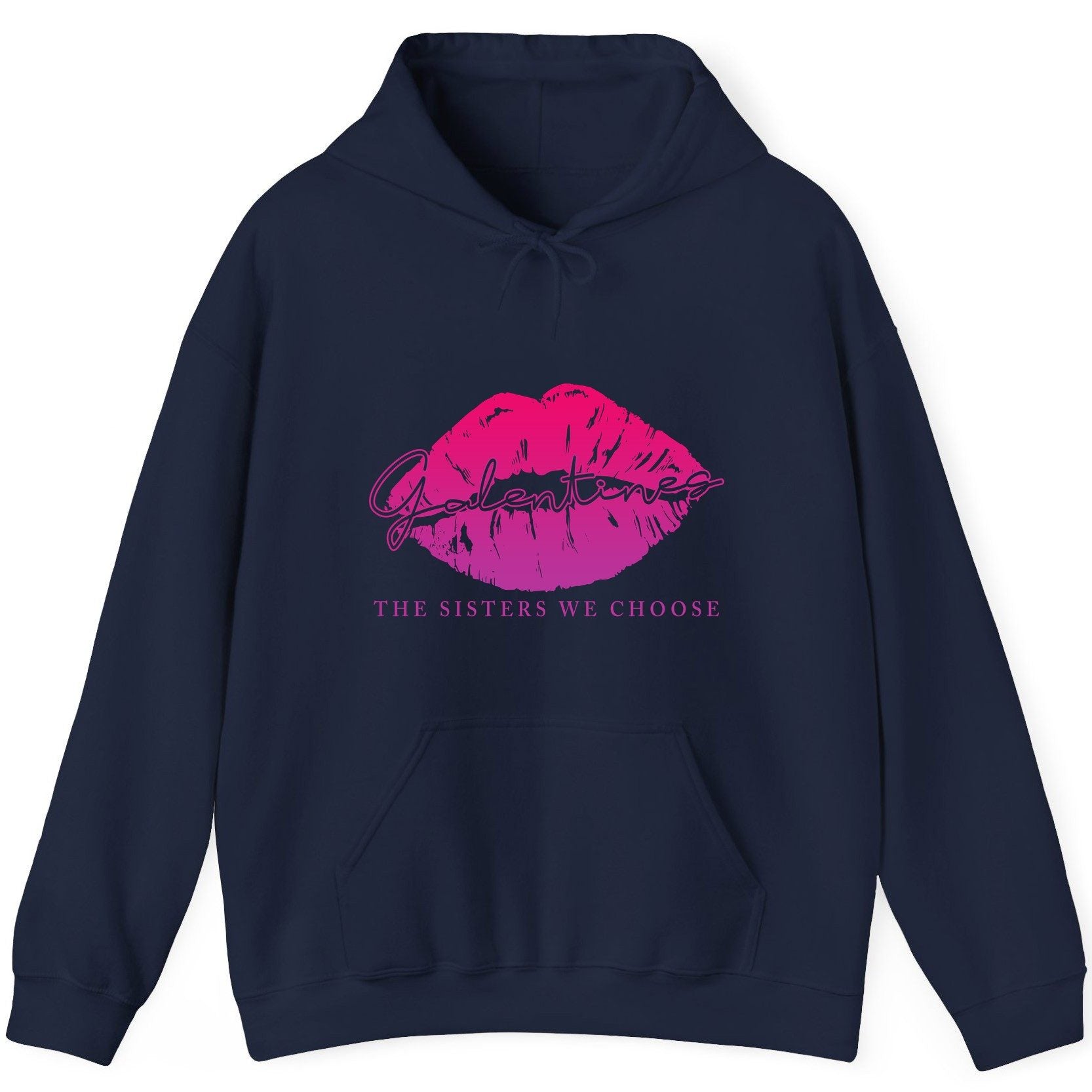Galentines the Sisters We Choose galentine's day Hoodie Navy product mockup