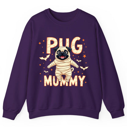 Pug Mummy pug Sweatshirt Purple product mockup