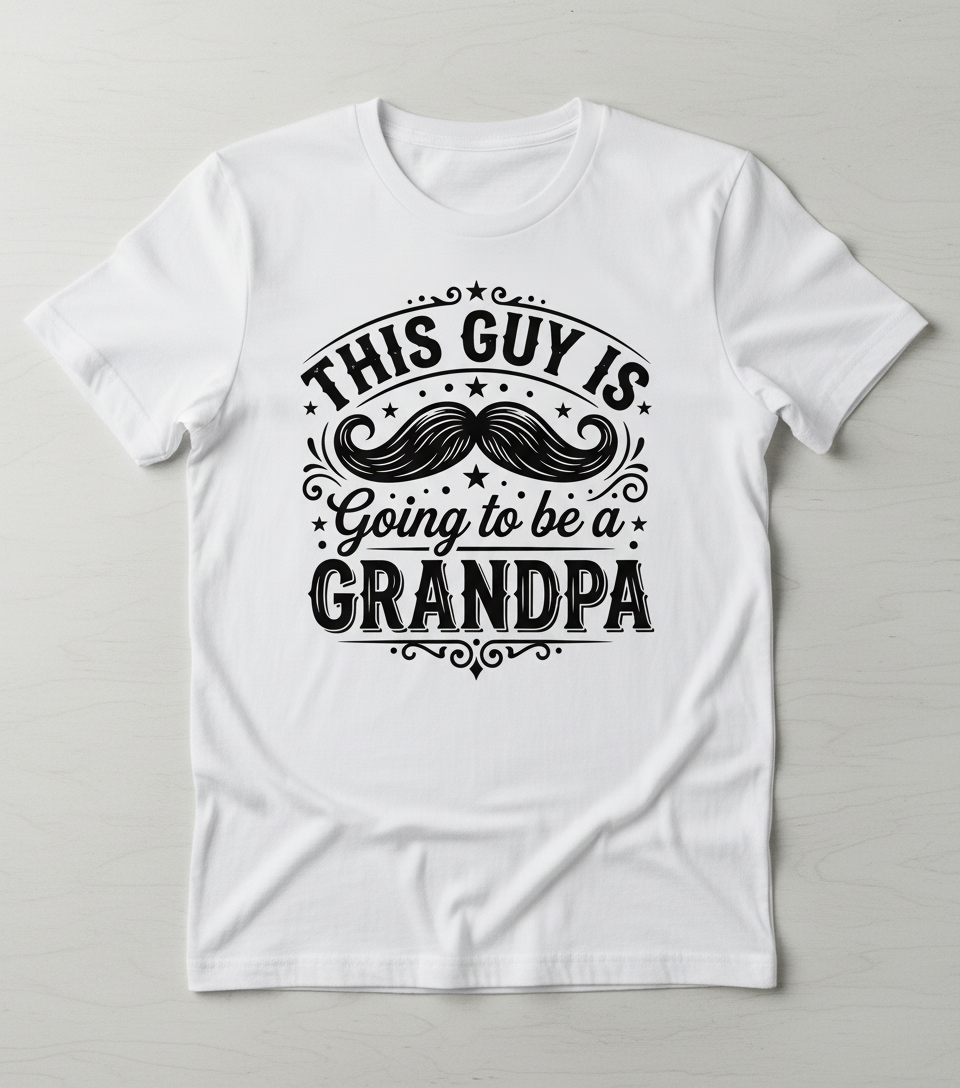 This Guy Is Going To Be A Grandpa Pregnancy Announcement T-Shirt - White