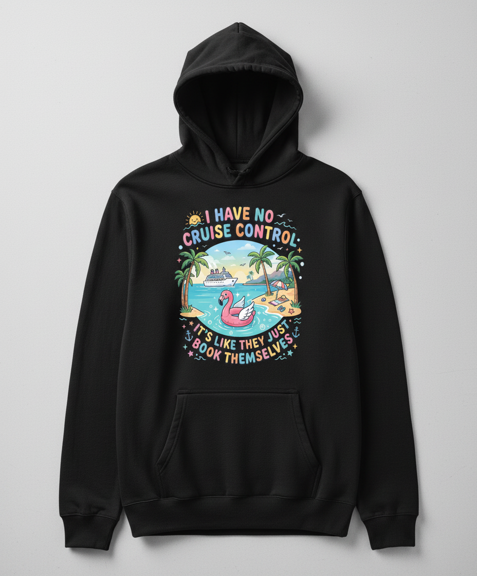 I Have No Cruise Control Funny Cruise Vacation Design Hoodie - Black