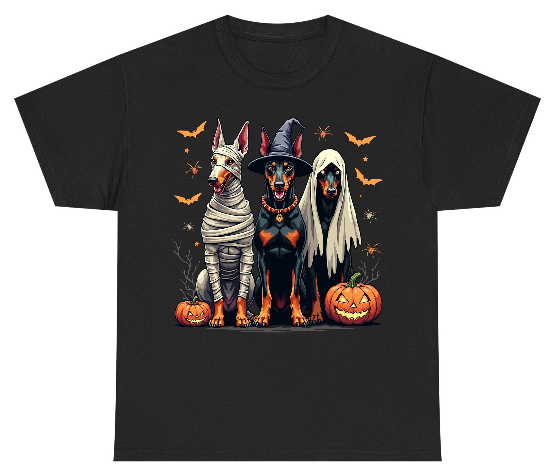 Halloween Doberman Trio doberman pinscher Youth T-Shirt Black product mockup