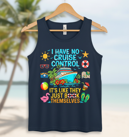 I Have No Cruise Control Funny Vacation Design Tank Top - Navy
