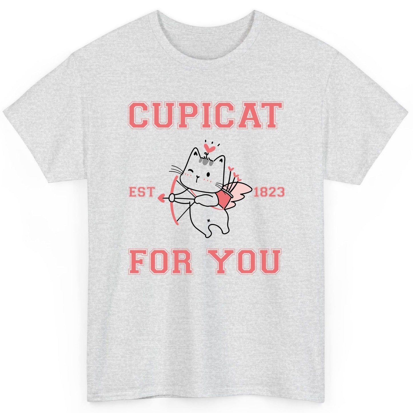 Cupicat Est 1823 for You cupid cat T-Shirt Ash product mockup