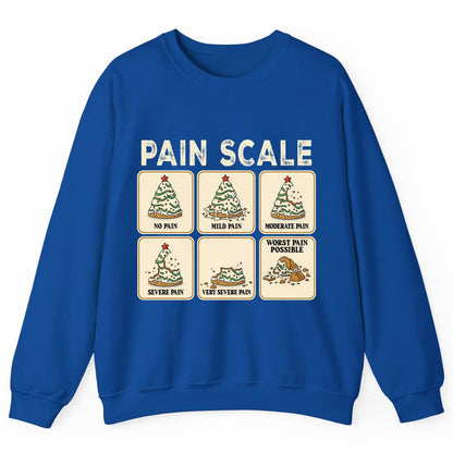 Pain Scale Christmas cookie pain scale Sweatshirt Royal product mockup