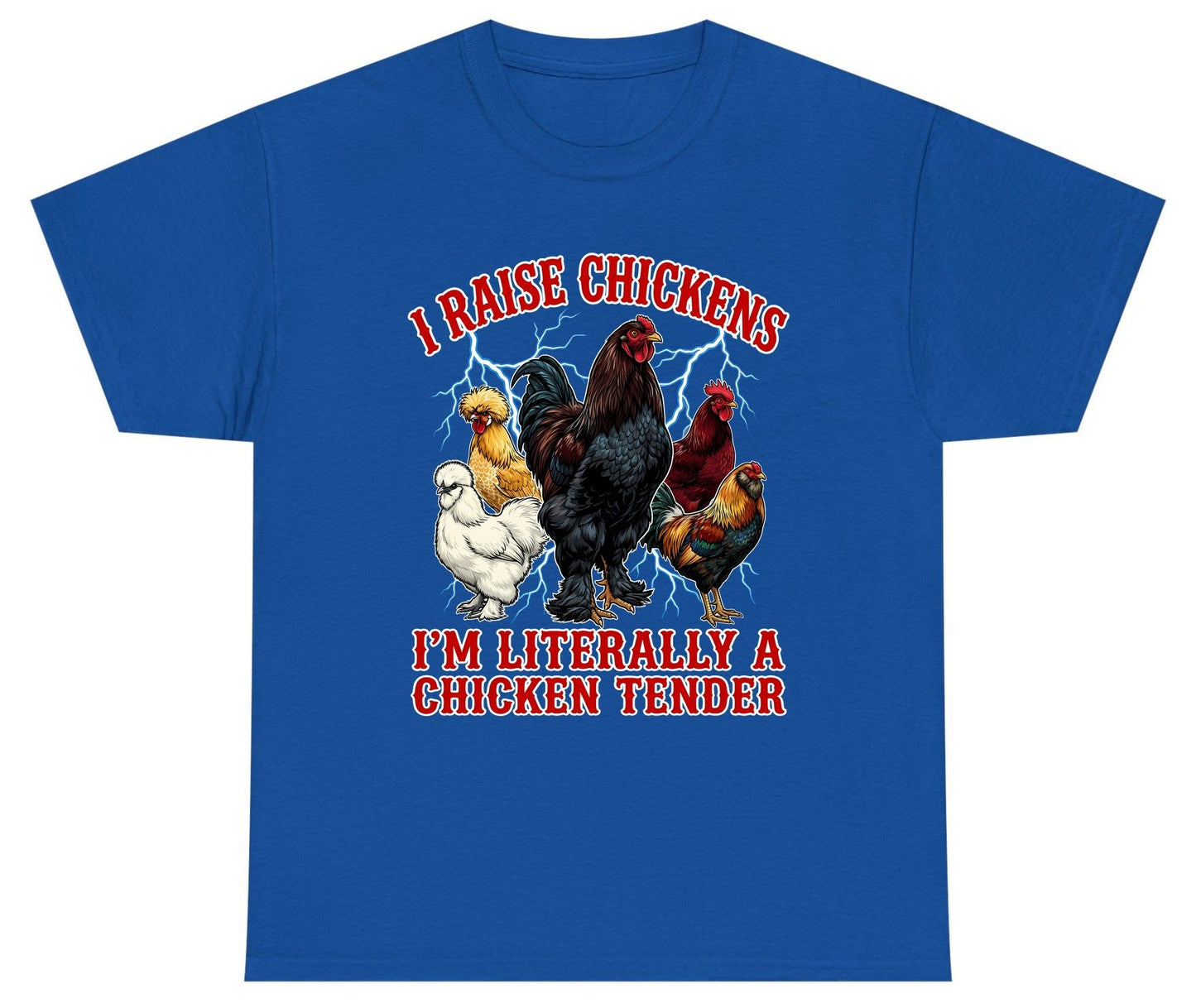 I Raise Chickens I'm Literally a Chicken Tender chickens Youth T-Shirt Royal product mockup