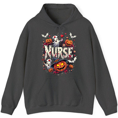 Nurse Halloween nurse Hoodie Dark Heather product mockup