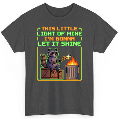 THIS LITTLE LIGHT OF MINE I'M GONNA LET IT SHINE Raccoon T-Shirt Dark Heather product mockup