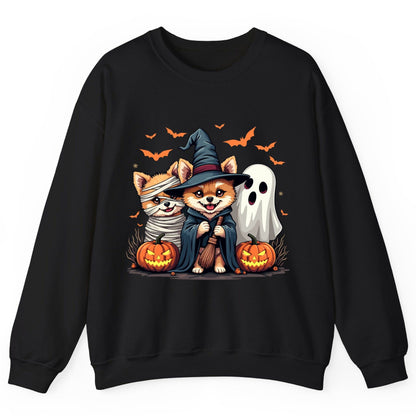 Cute Halloween Corgi Dogs Halloween corgis Sweatshirt Black product mockup