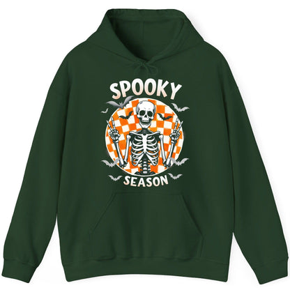 Spooky Season Halloween skeleton Hoodie Forest Green product mockup