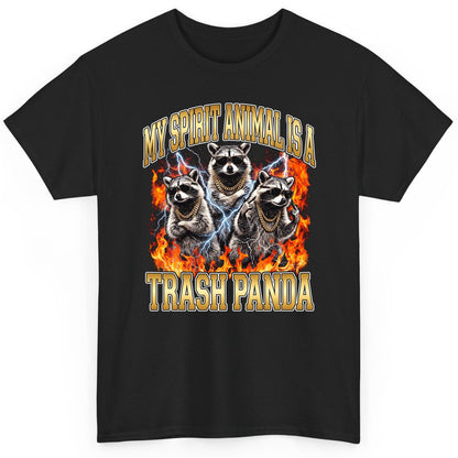 My Spirit Animal Is a Trash Panda raccoon T-Shirt Black product mockup