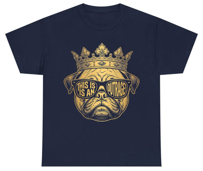 This Is An Outrage! Pug Youth T-Shirt Navy product mockup