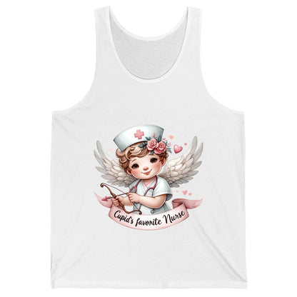 Cupid's Favorite Nurse cupid nurse Tank Top White product mockup