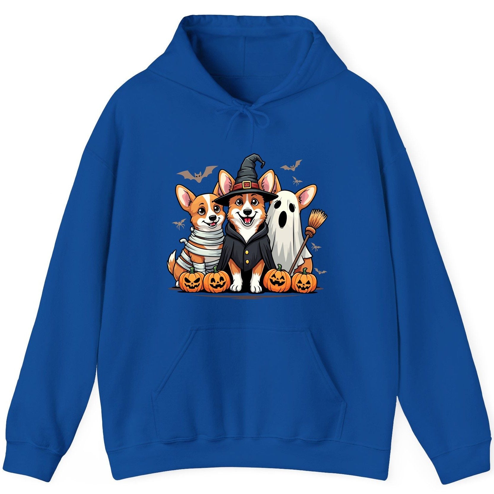 Halloween Corgi Trio Halloween corgis Hoodie Royal product mockup