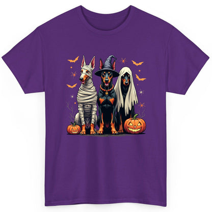 Halloween Doberman Trio doberman pinscher T-Shirt Purple product mockup