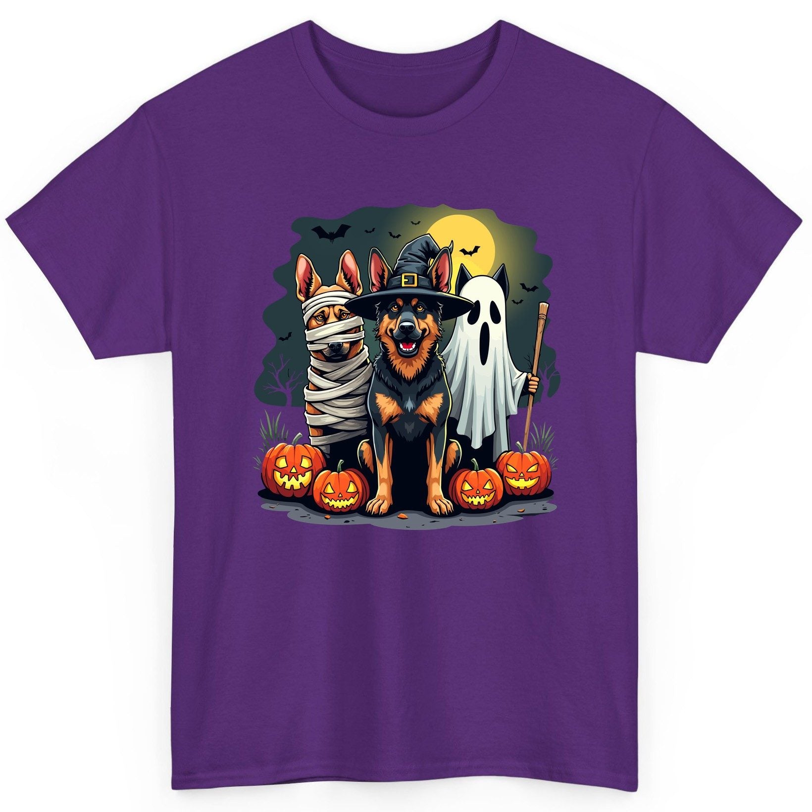 Halloween Dogs in Costumes Halloween dogs T-Shirt Purple product mockup