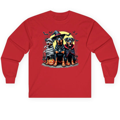 Rottweiler Halloween Costumes rottweiler Long Sleeve Tee Red product mockup