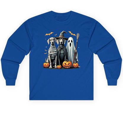 Halloween Weimaraner Dogs Halloween weimaraner dogs Long Sleeve Tee Royal product mockup