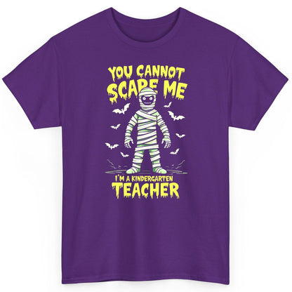 You Cannot Scare Me I'm a Kindergarten Teacher kindergarten teacher T-Shirt Purple product mockup