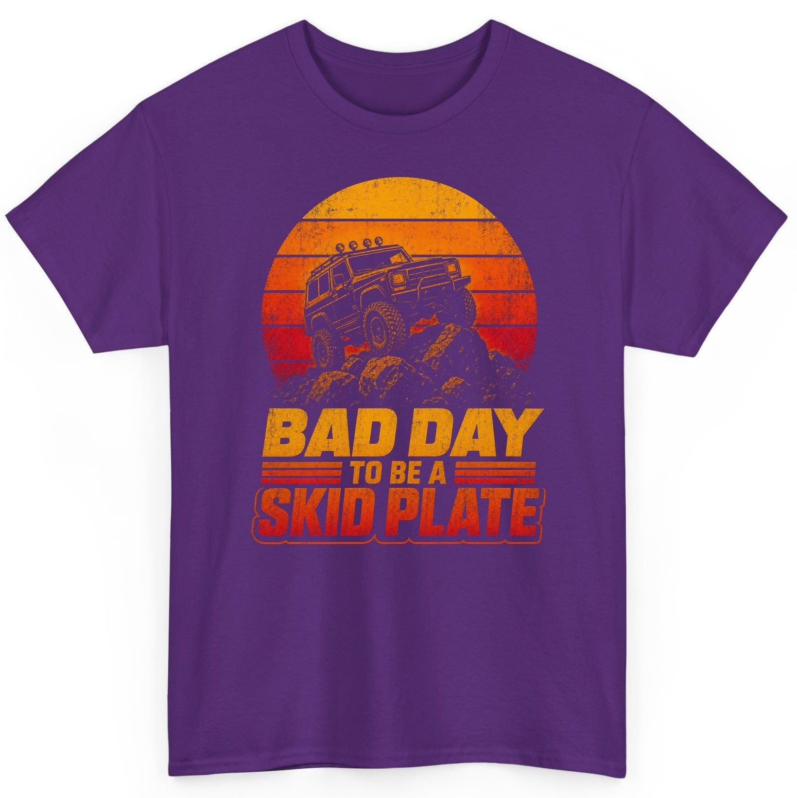 Bad Day to Be a Skid Plate Funny Off-Roading T-Shirt - product mockup - Purple