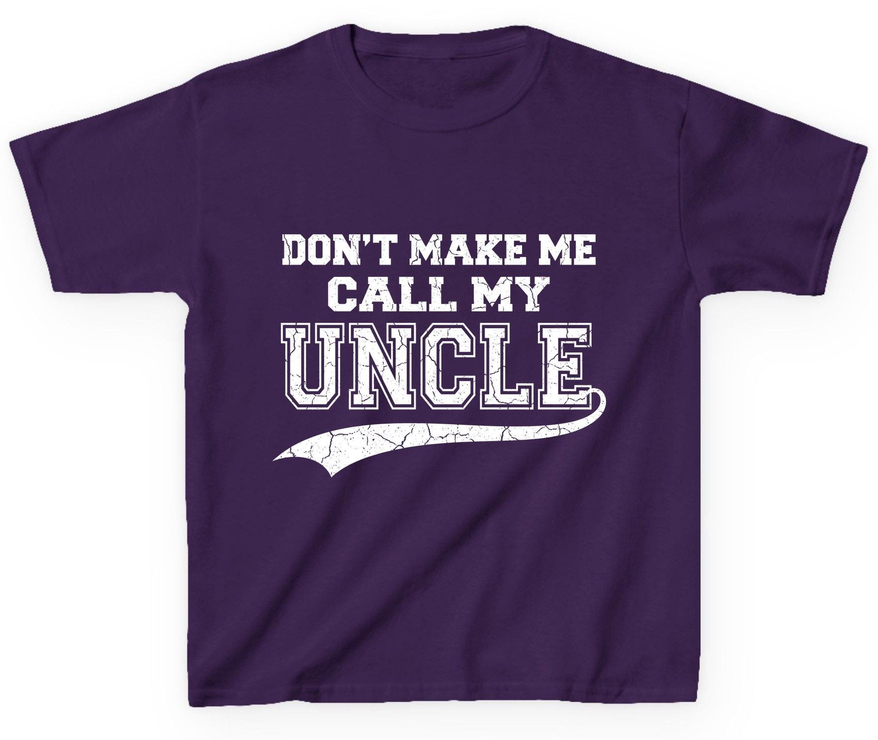 Don't Make Me Use My Uncle Voice uncle Youth T-Shirt Purple product mockup