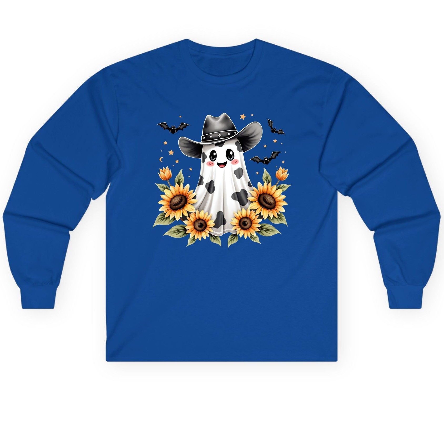 Cowboy Ghost Sunflowers cowboy ghost Long Sleeve Tee Royal product mockup