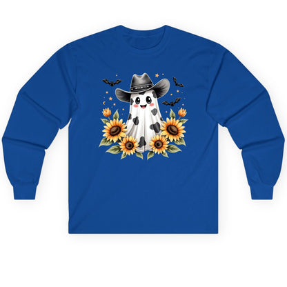 Cowboy Ghost Sunflowers cowboy ghost Long Sleeve Tee Royal product mockup