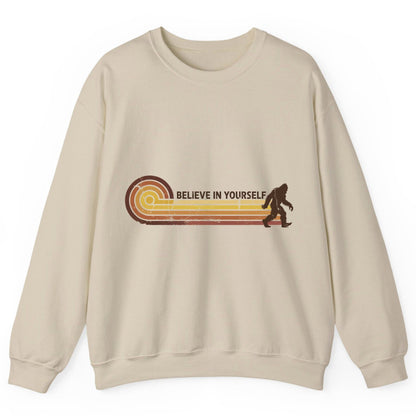 Believe in Yourself bigfoot Sweatshirt Sand product mockup