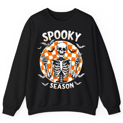 Spooky Season Halloween skeleton Sweatshirt Black product mockup