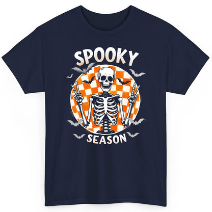 Spooky Season Halloween skeleton T-Shirt Navy product mockup