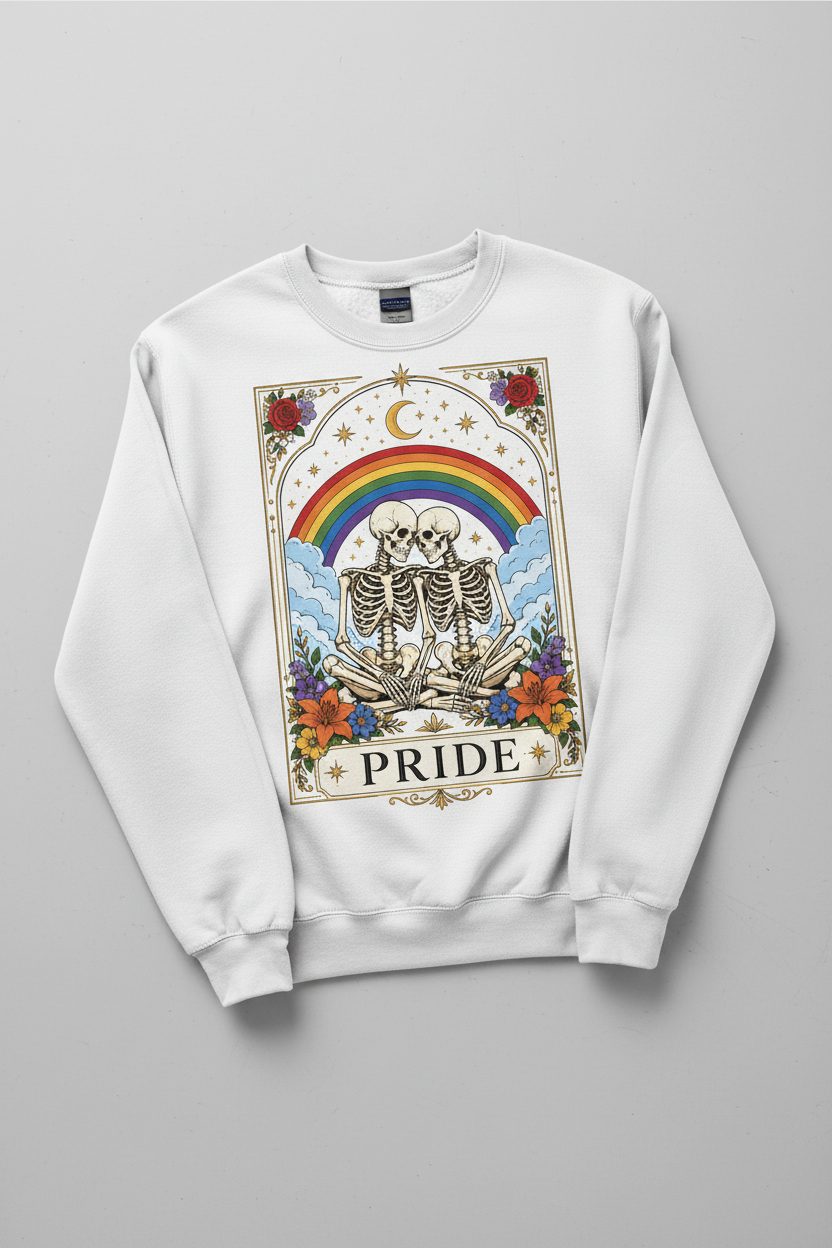 Pride Lgbtq Sweatshirt - product mockup - White