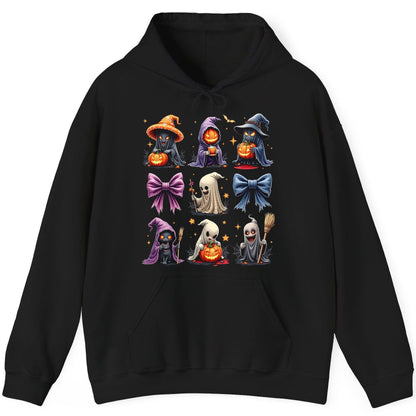 Spooky Cute Halloween Characters Halloween characters Hoodie Black product mockup