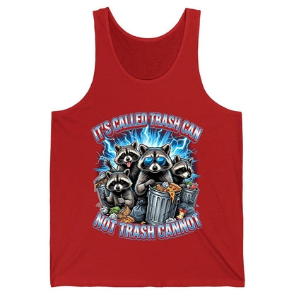 It's Called Trash Can Not Trash Cannot raccoons Tank Top Red product mockup