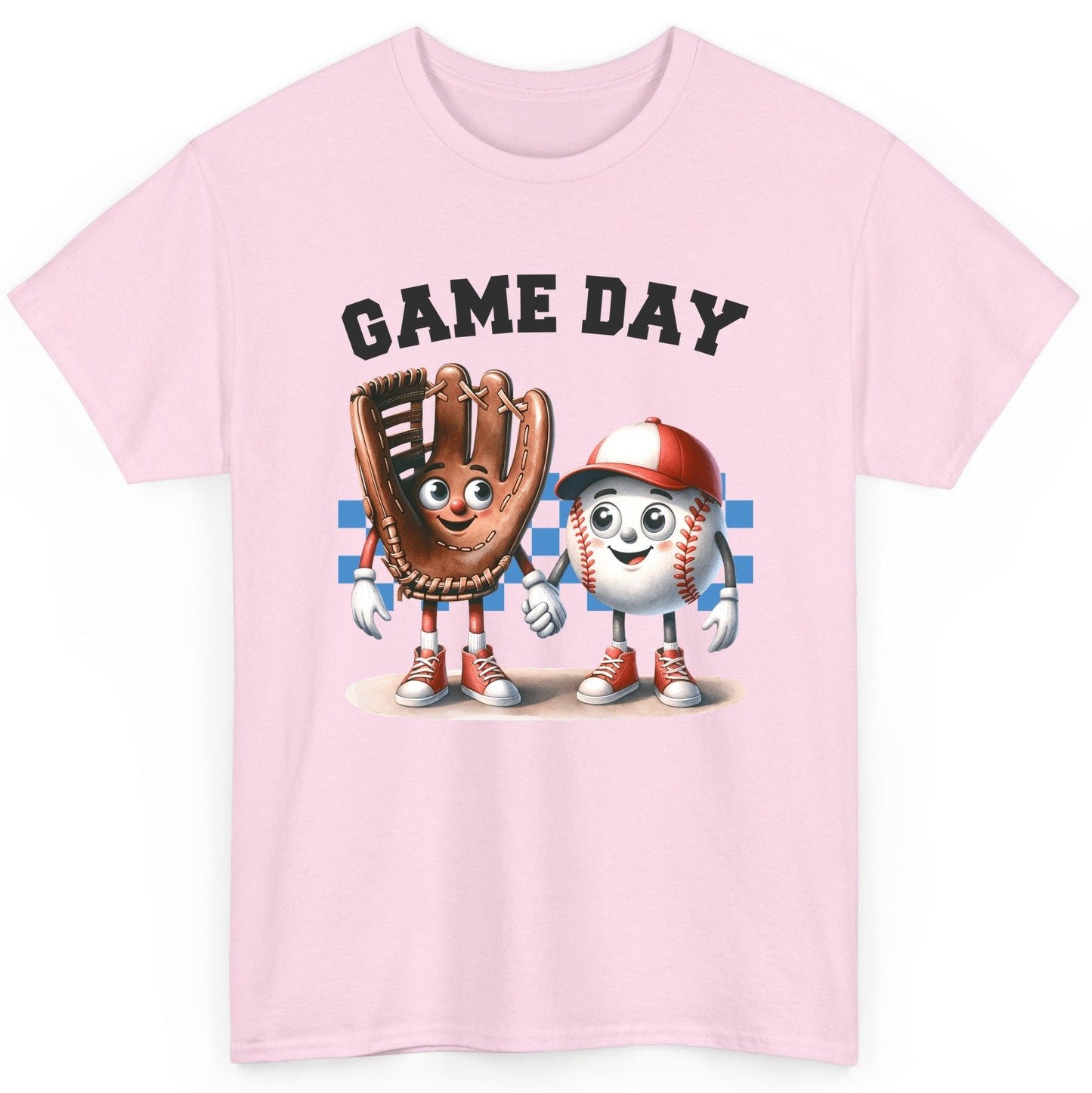 Game Day baseball T-Shirt Light Pink product mockup
