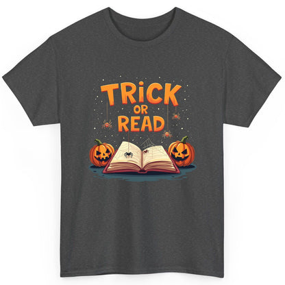 Trick or Read Halloween T-Shirt Dark Heather product mockup