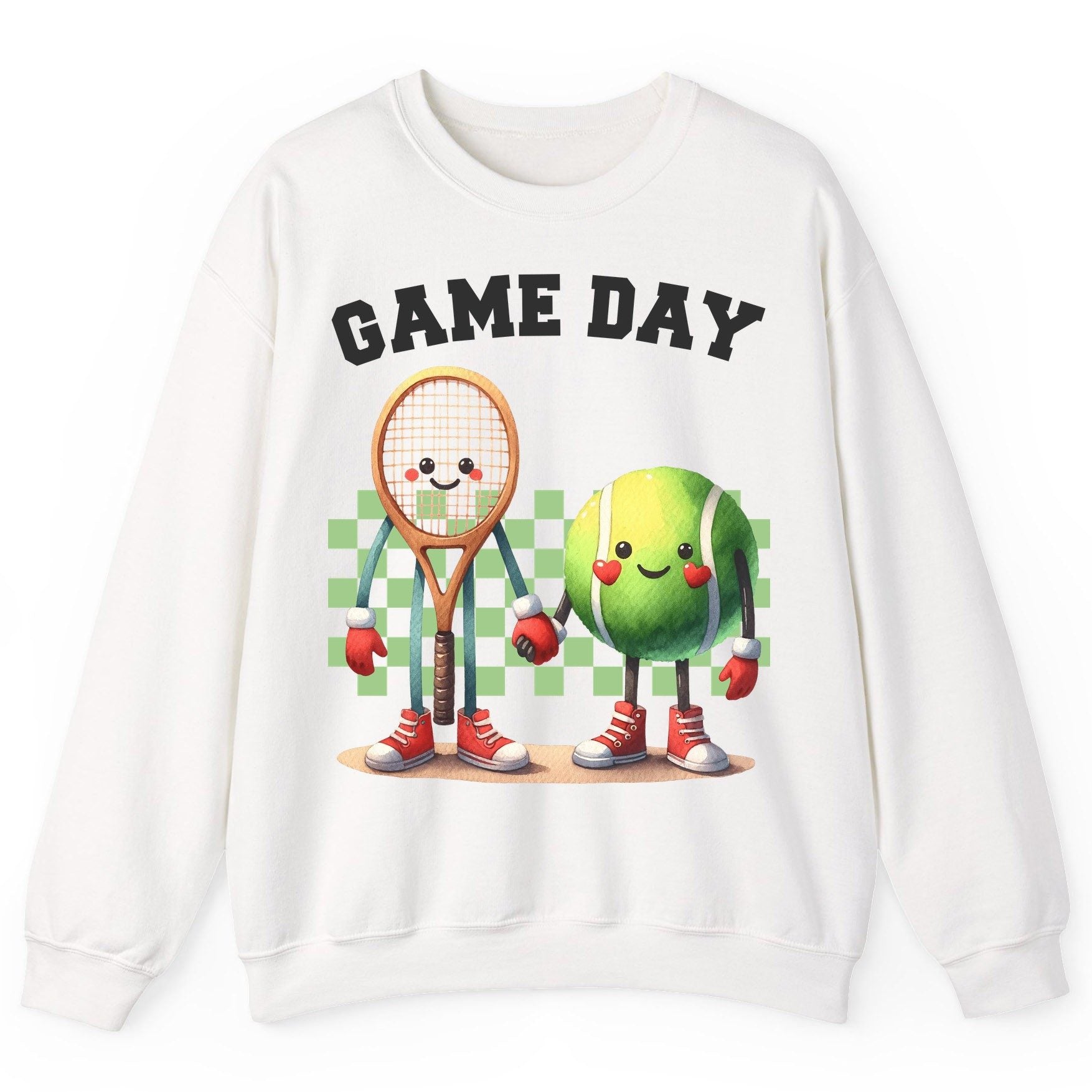 Game Day tennis Sweatshirt White product mockup