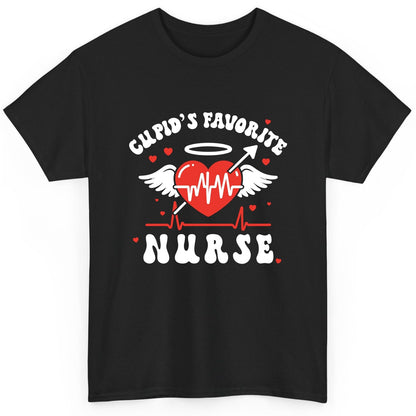 Cupid's Favorite Nurse nursing T-Shirt Black product mockup