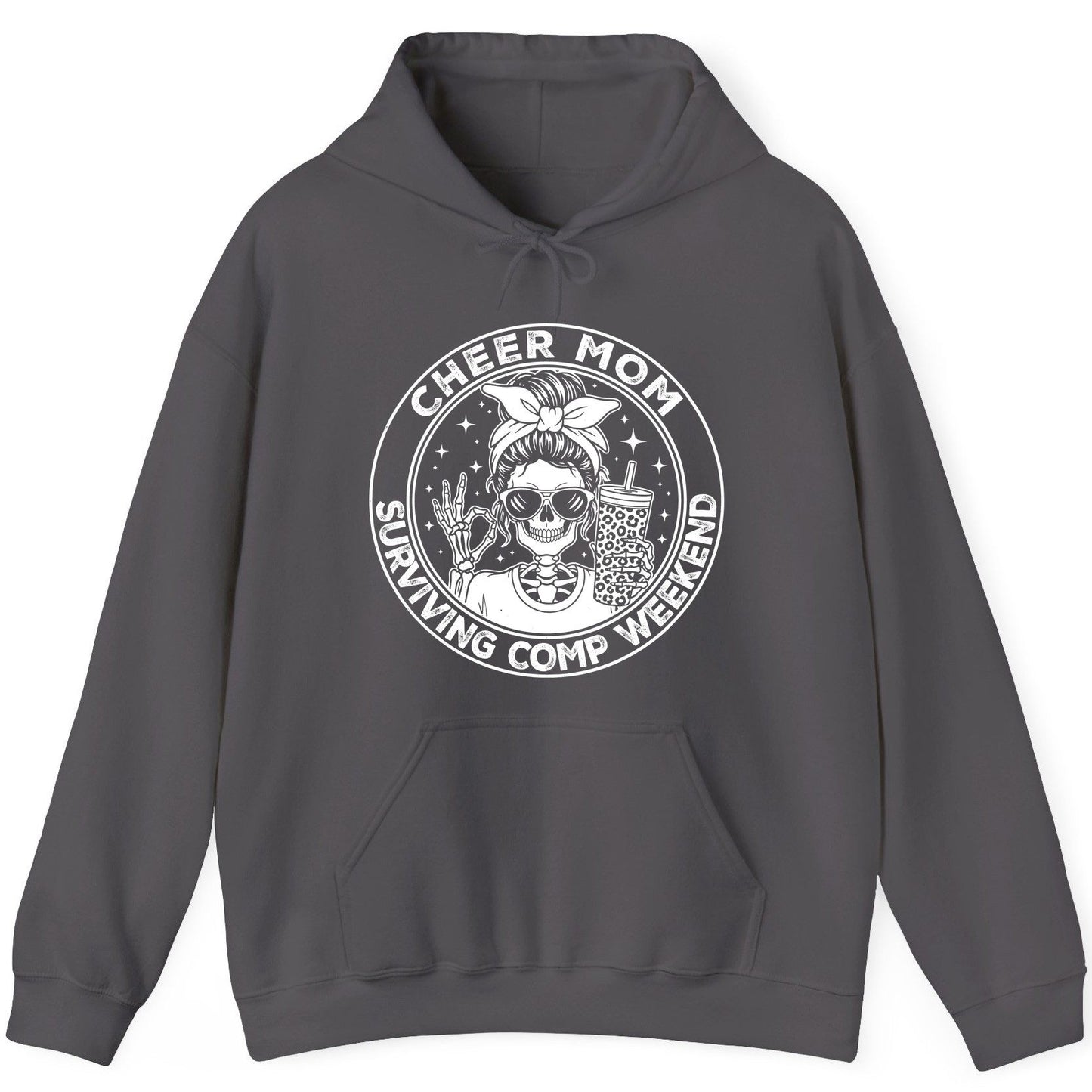 Cheer Mom Surviving Comp Weekend cheer mom Hoodie Charcoal product mockup
