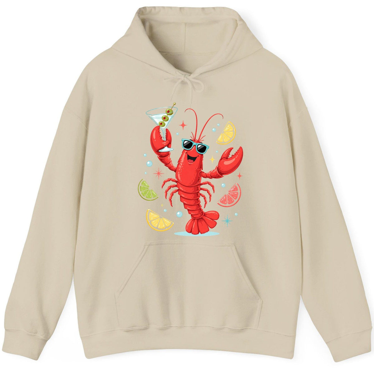 Cartoon Lobster Party lobster Hoodie Sand product mockup
