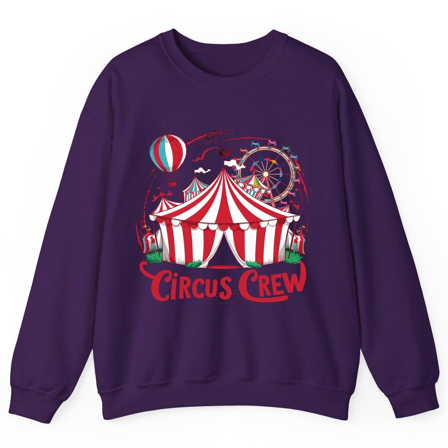 Circus Crew circus Sweatshirt Purple product mockup