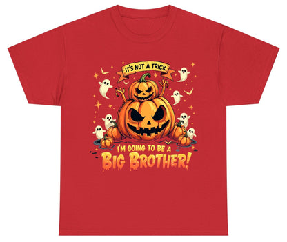 It's Not a Trick I'm Going to Be a Big Brother! Halloween big brother announcement Youth T-Shirt Red product mockup