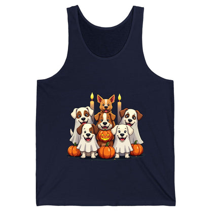 Cute Ghost Dogs Halloween Halloween dogs Tank Top Navy product mockup