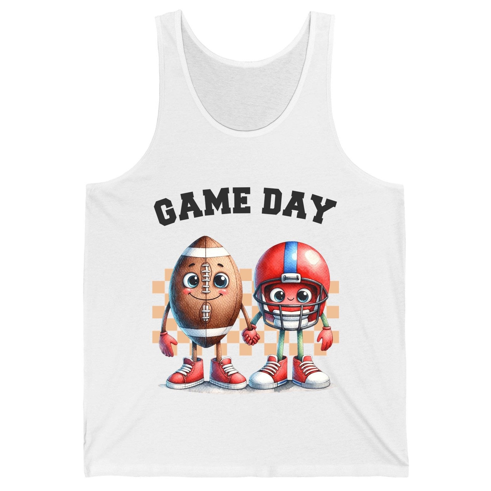 Game Day american football Tank Top White product mockup