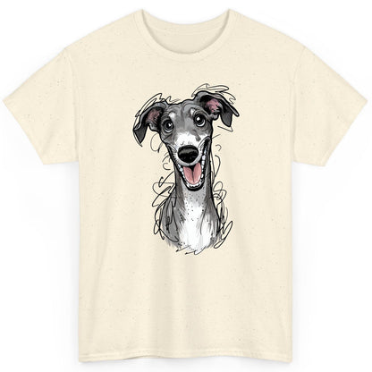 Smiling Greyhound Caricature greyhound T-Shirt Natural product mockup