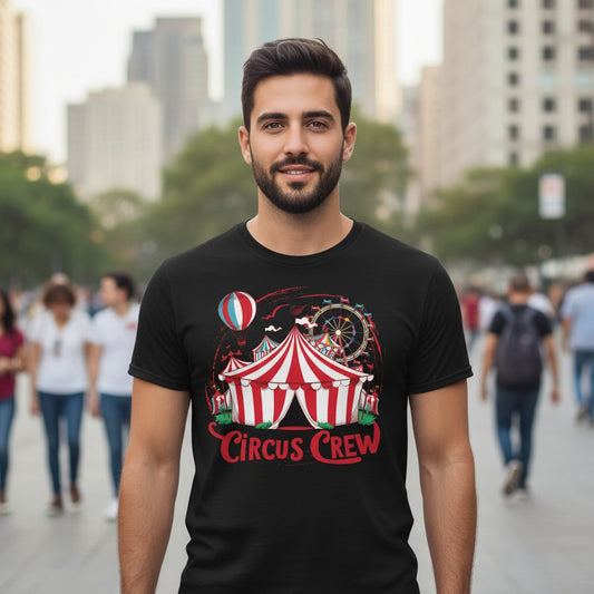 Circus Crew circus T-Shirt Black lifestyle mockup