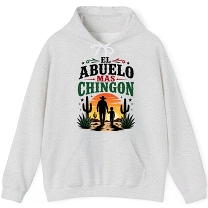 El Abuelo Mas Chingon grandfather and grandson Hoodie Ash product mockup