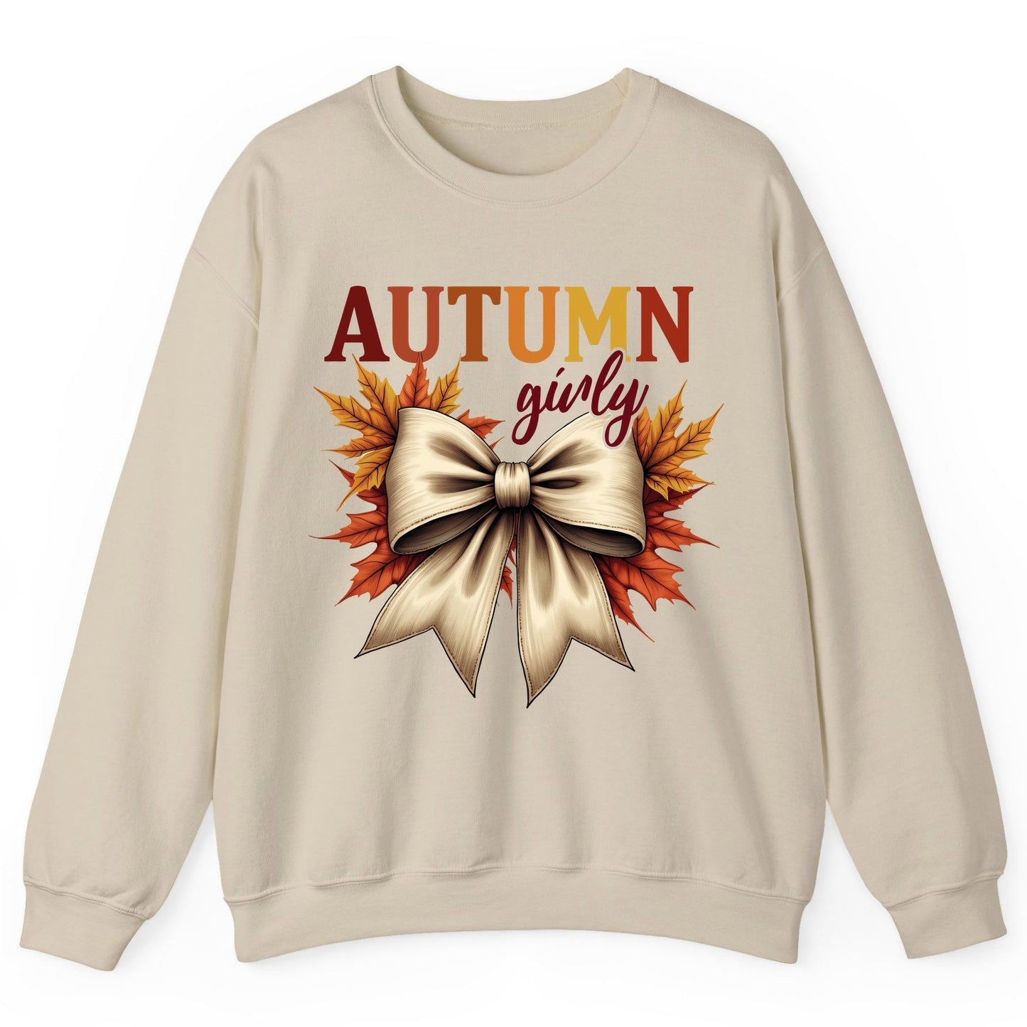 Autumn Girly autumn Sweatshirt Sand product mockup