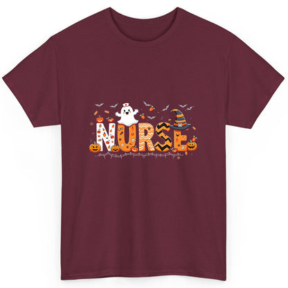 Nurse Halloween T-Shirt Maroon product mockup